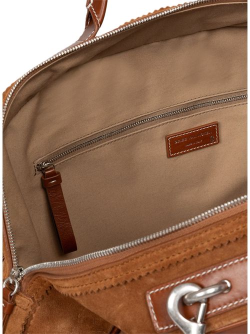 Dries Van Noten Dustin Borsa da viaggio in pelle scamosciata DRIES VAN NOTEN | 261-021507-0153712 TAN